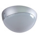 Small Round 240V Polycarbonate Ceiling Light - Silver Trim / E27 Small Round 240V Polycarbonate Ceiling Light - Silver Trim / E27